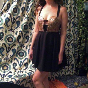 Black and Gold Dress